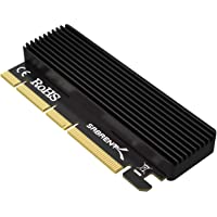Sabrent NVMe M.2 SSD a PCIe X16-X8-X4 Tarjeta con disipador de calor de aluminio (EC-PCIE).
